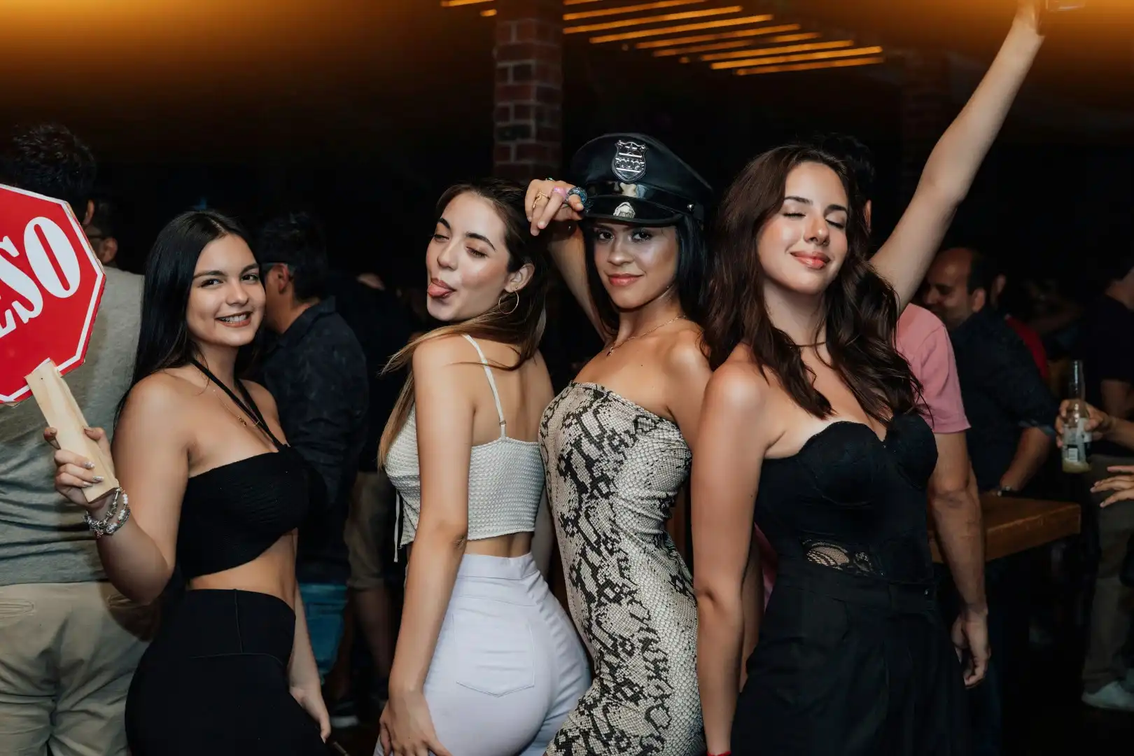Friends celebrating a stag or hen do together